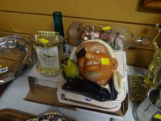 Bossons wall mask, reproduction carriage clock, Scottish model of Highland military band 'In a