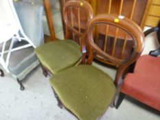 Pair of balloon backed chairs