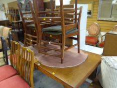 Modern extending dining table and four chairs