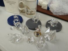 Parcel of boxed and unboxed various Swarovski crystal glass animals