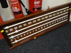 Vintage snooker/billiard wooden scoreboard