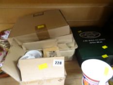 Parcel of boxed china including commemorative plates together with a Portmeirion tumbler set