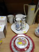 Box of mixed pottery and china including Limoges and Poole