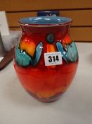 Modern Poole flambe baluster vase