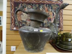 Archaic or style metallic water vessel
