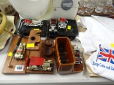 Five Lesley or similar vintage car pen stands/ashtrays