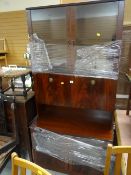 Mahogany effect lounge unit