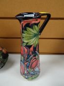Modern Moorcroft tube lined floral jug, signed by Shirley Hayes and dated 2003
