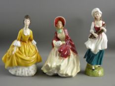 THREE ROYAL DOULTON FIGURINES - 'Her Ladyship' HN1977, 'Coralie' HN2307 and 'Lizzie' HN2749
