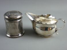 A PLAIN SILVER CREAM BOAT, 2.9 troy ozs, London 1780 (damage to the rim on both sides) and a
