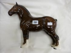 Beswick pottery farm stallion, 27 cms high