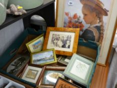 Large parcel of well framed small prints etc and a large print of poppies