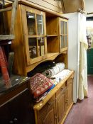 Modern pine three door dresser