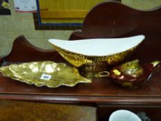 Carltonware Rouge Royale table lighter and other lustre ware