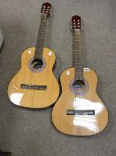 Two acoustic guitars 'Jose Ferrer' with canvas cases