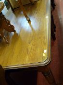 Pine table on turned supports