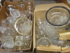 Large quantity of glassware in two boxes