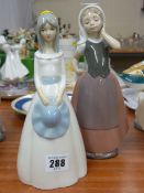 Valencia figurine 'Margarita' and a Nao figurine of a Dutch girl