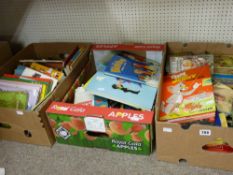 Four boxes of children's comic books and other books