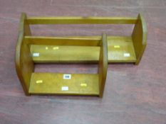 Two vintage bookshelves