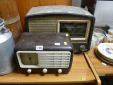 Two vintage radios, one by Ekco