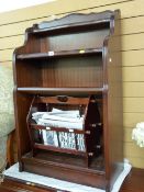 Waterfall effect open bookcase and a magazine rack