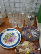 Two decanters and six whisky glasses