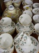 Parcel of teaware in two patterns