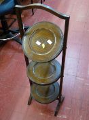 Polished wooden cakestand