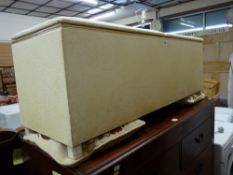 Mid Century white coloured ottoman