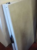 Two folding plastic tables (fittings need attention)