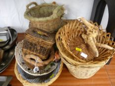 Nice parcel of baskets and a small piece of driftwood