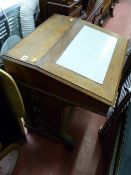 Davenport style desk by 'Fras & Jas Smith, Manufacturers'