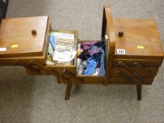 Concertina sewing cabinet