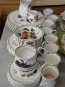 Large parcel of fruit decorated breakfast pottery