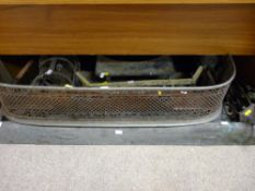 Quantity of fire irons, fenders and other metalware and similar items