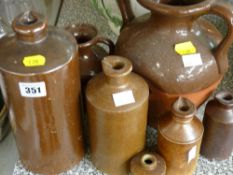 Parcel of stoneware vessels