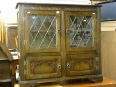 Priory style two door cupboard with two base cupboards