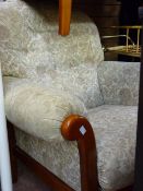 Compact cottage style two seater settee and matching armchair