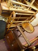 Towel airer, computer desk, wine table and hanging plate rack (a parcel)