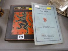 Book - 'Edinburgh' by Robert Louis Stevenson and a Hymnal in Welsh for World Fair, 1940