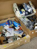 Parcel of office consumables and a box of adding machines etc