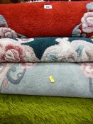 Parcel of miscellaneous rugs and a white painted standard lamp