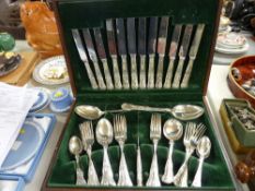 A canteen of Kings pattern cutlery
