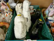 Six Staffordshire dogs, spillholders