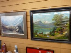 An early print of continental Alp scene