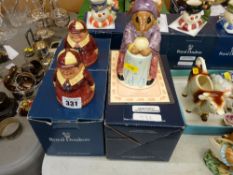 A boxed Royal Doulton Fortune Teller Bunnykins D7157 & a pair of boxed Royal Doulton Tweedledum &
