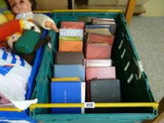 A crate of vintage books