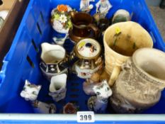 A crate of mixed decorative & other chinaware