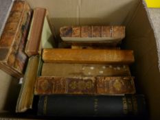 A box of antique books